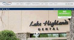 Desktop Screenshot of lakehighlandsdental.com