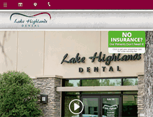 Tablet Screenshot of lakehighlandsdental.com